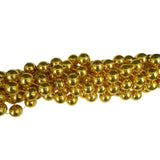 60" 16mm Round Metallic Gold Mardi Gras Beads - Case (5 Dozen)