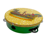 Captain's Green Metallic Wood with Gold Trim Tambourine (Each)