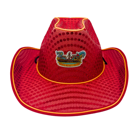 Captain's Cowboy Hat with LED El Wire (3 Pieces)