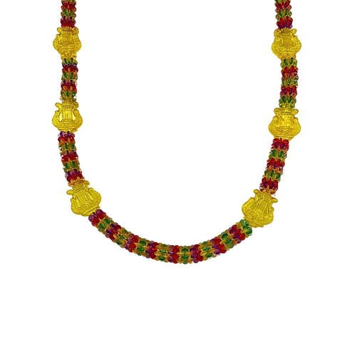 48" 17mm LED Puzzle Bead with Lyres & Flowers (6 Pieces)