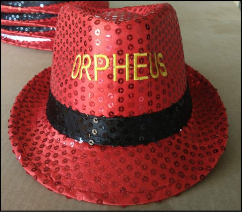 Red LED Fedora (3 Pieces)